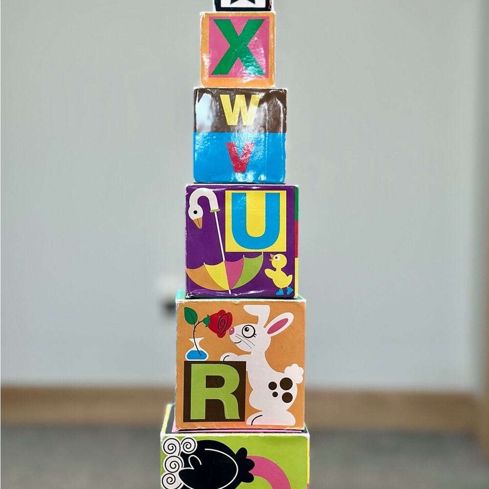 Melissa & Doug Alphabet Nesting Blocks 10 Pc Stacking Tower Toddler Toy